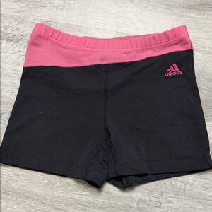 adidas Black and Pink Athletic Biker Shorts